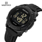 NAVIFORCE Men's Fashion LCD Digital Wristwatch 50m Waterproof Sports Silicone Strap Watches for Man Casual Electronic Male Clock