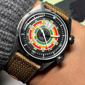Merkur Skin diver 100m water resist retro Luminous casual manual mechanical watch men steel Military watch Vintage 38mm