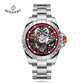 Boderry Windmill Men's Skeleton Stylish Watches Automatic Mechanical Fashion Sports Watch for Men Waterproof Wristwatches