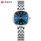 CURREN Luxury Women's Rhinestones Dial Quartz Watch Stainless Steel Band Stylish Elegant Ladies Wristwatches