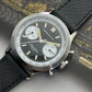 PIERRE PAULIN Retro 70‘s Vintage Panda Style Chronograph Mechanical Men's Complicated 38MM Blue Luxury Classic Wrist Watch