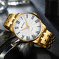 CURREN New Simple Style Stainless Steel Wristwatches for Men Luxury Brand Business Quartz Watch with Roman Numbers