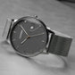CADISEN Swiss Ronda 715 Quartz Watch Mans 7MM Ultra-thin Dial Sapphire Luminous Stainless Steel Milano Mesh Strap Watches Men