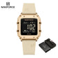 NAVIFORCE Watch for Women Multifunction Digital Luxury Watches Auto Time Date Week Display Silicone Strap Waterproof Girl clock