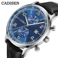 CADISEN Men Watch Quartz Luxury Brands MIYOTA 0S11 Movement Chronograph Sunburst Salmon Dial AR Coated Glass Waterproof Watches