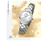 CURREN Simple Round Dial Fashion Dress Quartz Watches for Ladies with Stainless Steel Bracelet Luxury Wristwatches