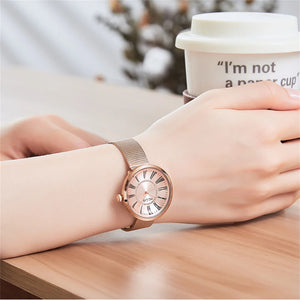 MEGIR Luxury Women Watches Fashion Ladies Quartz Watch Clock Stainless Steel Waterproof Female Watch Relogio Feminino 7014