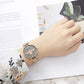 MEGIR Fashion Women Watches Luxury Quartz Wristwatch Rose Gold Mesh Strap Ladies Business Casual Watch Reloj Mujer 7009