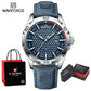 Top Brand NAVIFORCE Male Fashion Luxury WristWatch Men Quartz Watch Sports Shockproof Waterproof Leather Casual Package Gifts