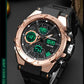 SANDA 6008 Wristwatches Waterproof Swimming Military Watch Men Sports Watches Dual Display Analog Digital LED Electronic Quartz
