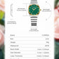 CURREN Luxury Classic Quartz Watch for Women Round Dial with Rhinestones Stainless Steel Bracelet Elegant Dress Wristwatch