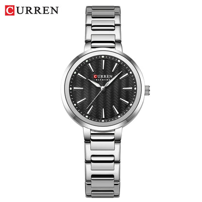 CURREN Luxury Slim Watch for Women Elegant Minimalist Dial Quartz Wristwatches Ladies with Luminous Hands Waterproof 9109