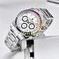 PAGANI DESIGN PD1644 Men Quartz Watch Rainbow Bezel Stainless Steel 100M Waterproof Men Watch VK63 Sapphire Chronograph