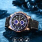 MEGIR Fashion Watches for Men Leather Strap Sport Military Wristwatch Man Quartz Watch Waterproof Chronograph with Calendar 2132