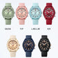 NAVIFORCE Women's Waterproof Watch Fashion Casual Luminous Display Quartz Wristwatch with Silicone Band Reloj Mujer High Quality