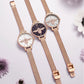 MEGIR Fashion Women Ladies Bracelet Quartz Female Watches Rose Steel Mesh Women Dress Diamond Wristwatch Clock Montre Femme
