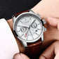 LIGE New Brown Leather Watch for Men Fashion Top Brand Luxury Men's Quartz Wristwatches Casual Waterproof Luminous Chronograph