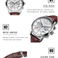 LIGE New Brown Leather Watch for Men Fashion Top Brand Luxury Men's Quartz Wristwatches Casual Waterproof Luminous Chronograph