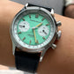 PIERRE PAULIN Retro 70‘s Vintage Panda Style Chronograph Mechanical Men's Complicated 38MM Blue Luxury Classic Wrist Watch