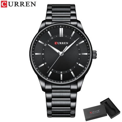 CURREN Casual Quartz Watches Men Luxury Brand Stainless Steel Band Simple Business Quartz Wristwatches