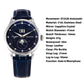 Sugess Moonphase Watch of Men 40mm Automatic Mechanical Wristwatches Seagul ST2528 Movement Stainless Steel Blue Sandstone Dial