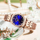 CURREN Classy Dress Watches for Women Stainless Steel Band Clock Female Rhinestone Dial Slim Wristwatches Ladies