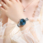 CURREN Luxury Women's Rhinestones Dial Quartz Watch Stainless Steel Band Stylish Elegant Ladies Wristwatches