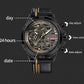 NAVIFORCE Mens Watches Top Brand Luxury Waterproof 24 Hour Date Quartz Watch Man Leather Sport Wrist Watch Men Waterproof Clock