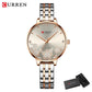 CURREN Luxury Sparkling Rhinestone Dial Stainless Steel Bracelet for Ladies Simple Quartz Wristwatches New Fashion Trends Gift