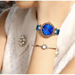 MEGIR Luxury Rose Gold Watch Women Bracelet Casual Quartz Wristwatches Steel Mesh Band Waterproof Ladies Watches Reloj Mujer
