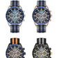 MEGIR Classic Quartz Watch for Men Waterproof Multi-Function Sport Chronograph Fashion Canvas Strap Male Wristwatch Clock 8121
