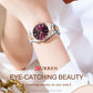 CURREN Fashionable Quartz Watches for Women Roman Numerals Simple Elegant Stainless Steel Braclete Ladies Wristwatch