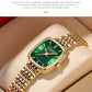 CURREN Fashion Rectangular Ladies Watches New Quartz Waterproof Stainless Steel Strap Wristwatch for Women