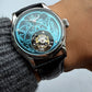 Merkur 100% Tourbillon Watch Transparency Skeleton Men's Sapphire Watch For Men Mechanical Wristwatches Relogio Masculino 42mm