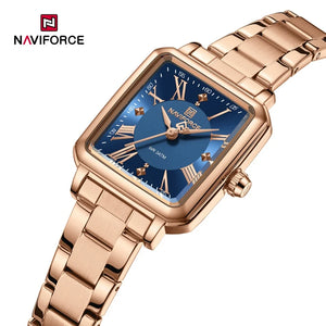 NAVIFORCE Women Watches Fashion Clock Stainless Steel Luxury Watch Simple Business Waterproof Wriswatch Ladies Relogio Feminino