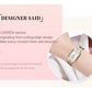 CURREN Luxurious Elegant Women's Watches Classic Rectangular Dial with Rhinestones Luminous Hands Waterproof
