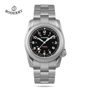 BODERRY Men's Field Watches Titanium Automatic For Seiko Top Brand Dive Wristwatch 100M Waterproof Clock Military Watch for Men