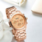 MEGIR Luxury Women Watch Fashion Brand Quartz Chronograph Elegant Ladies Wristwatch Stainless Steel Waterproof Dress Clock 2057