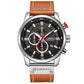 CURREN 8291 Mens Quartz Chronograph Watch Casual Leather Military Sport Fashion Gentleman Wristwatch