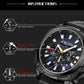 MEGIR Watches for Men Fashion Military Sport Watch Waterproof Date Quartz Casual Wristwatch with Chronograph Leather Strap 2128