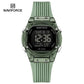 NAVIFORCE Women Watch Luxury Polygon Dial Elegant Comfortable 50M Waterproof Silicone Band Fashion Women Gift Electronic Watches