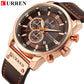CURREN 8291 Mens Quartz Chronograph Watch Casual Leather Military Sport Fashion Gentleman Wristwatch