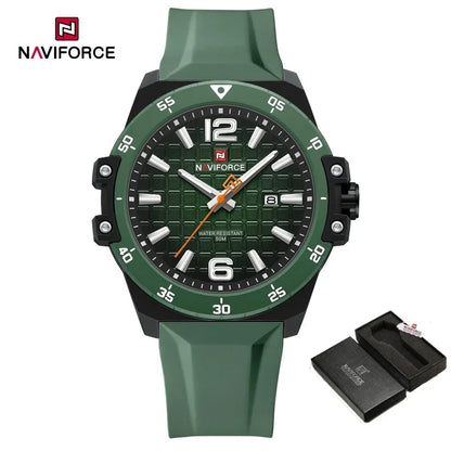 NAVIFORCE Brand 2025 Fashion Men's Watch Sport Military Calendar Quartz Wristwatches Male Luminous 5ATM Waterproof Male Clock